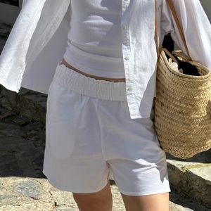 Djerf Avenue Breezy Shorts White